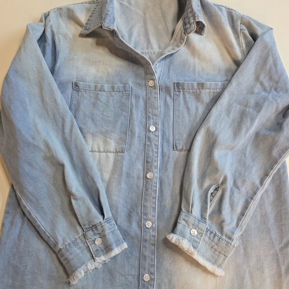 Women's Denim Shirt Dress Size Medium NWOT - Picture 3 of 6